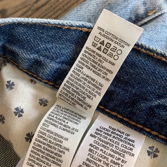 Lucky Brand Cutoff Jean Shorts 8/29 Embroidered - Picture 6 of 7